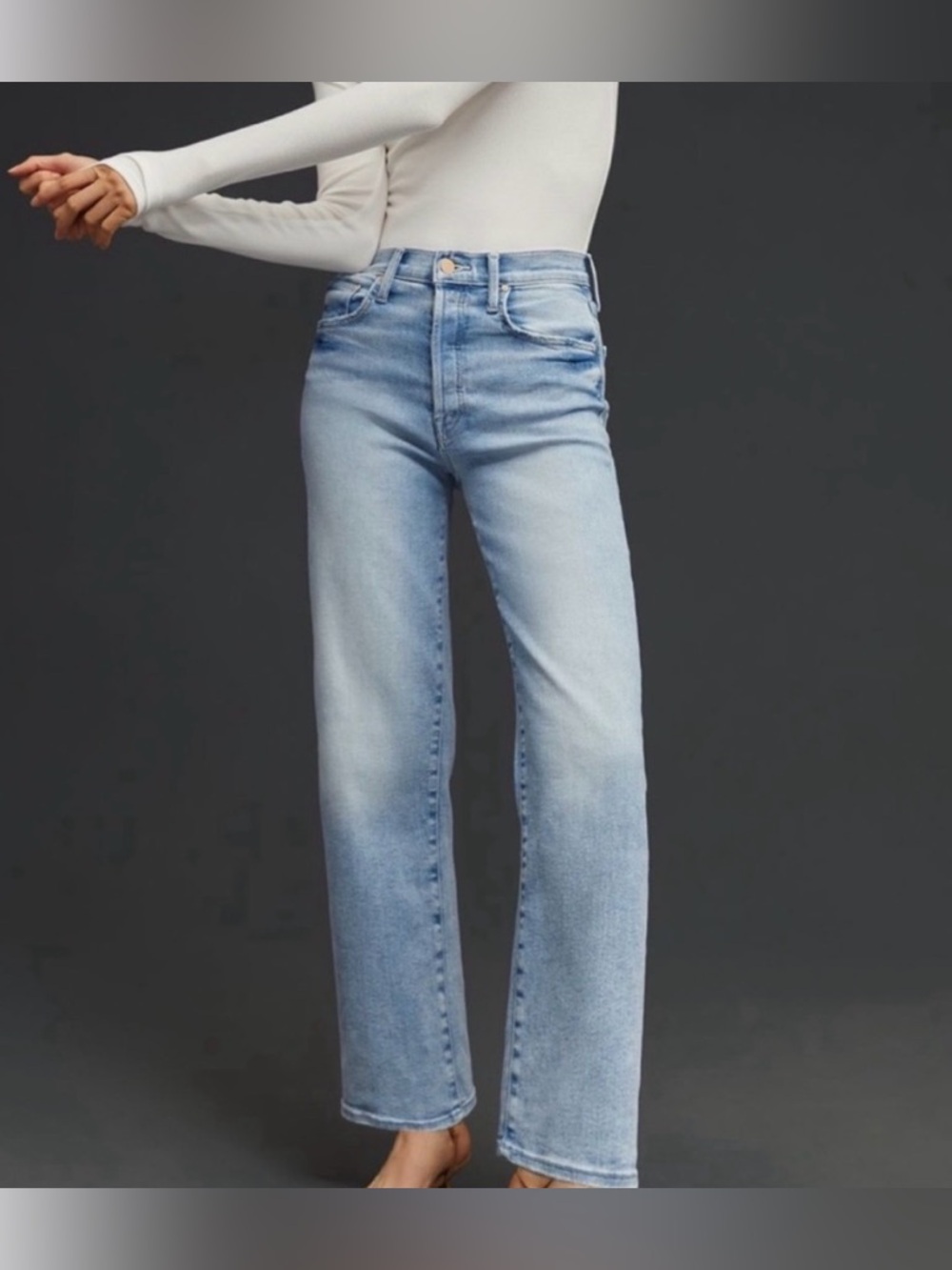 MOTHER The Rambler Ankle Breaking Out Jeans 34